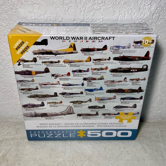 EuroGraphics WW II Aircraft Airplane History World War 2 Puzzle 500 Pieces NEW - Picture 1 of 4
